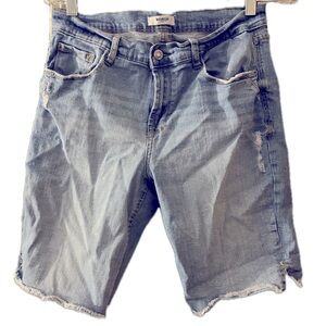 Faded jeans shorts